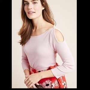 Anthropologie rib pink top
